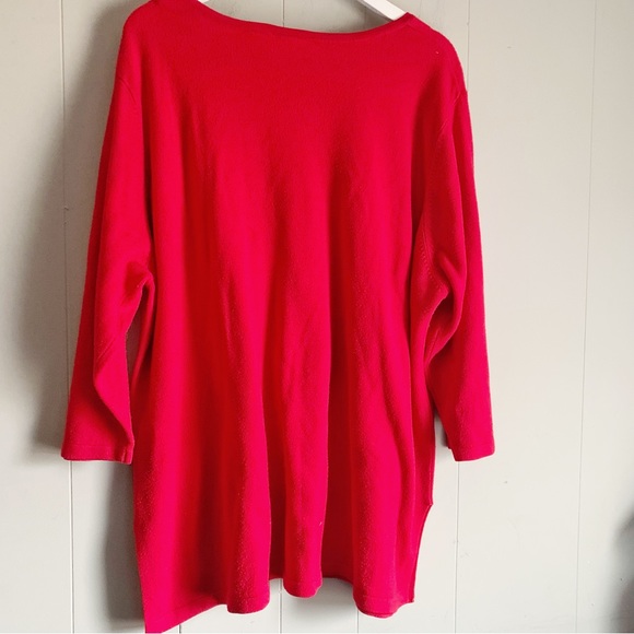 TR BENTLEY Soft Round Neck Red Sweater Y2K 3X - Picture 2 of 4